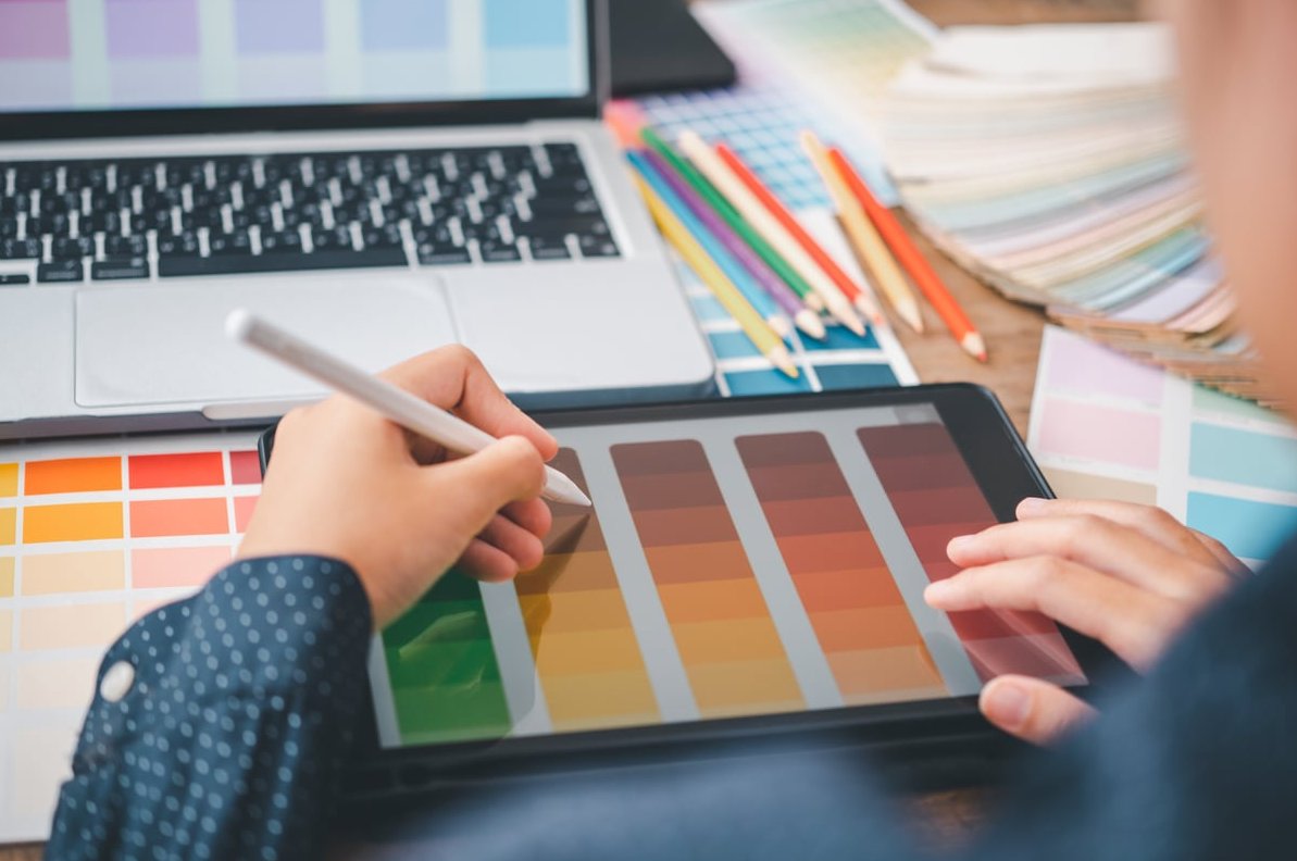 web designer laptop